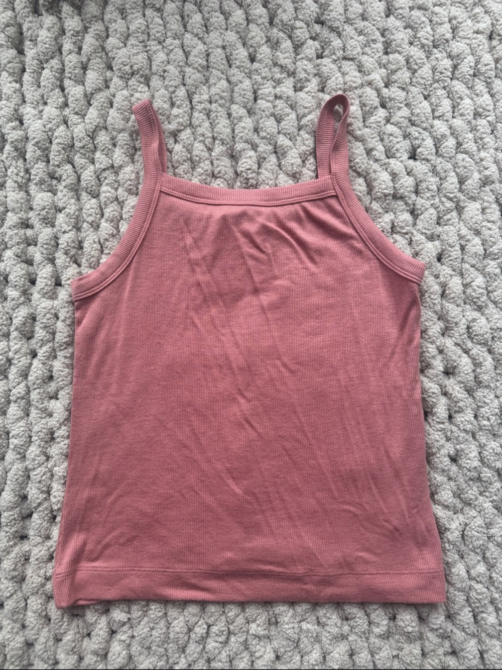 ZENANA Ribbed Tank Top in Dusty Rose